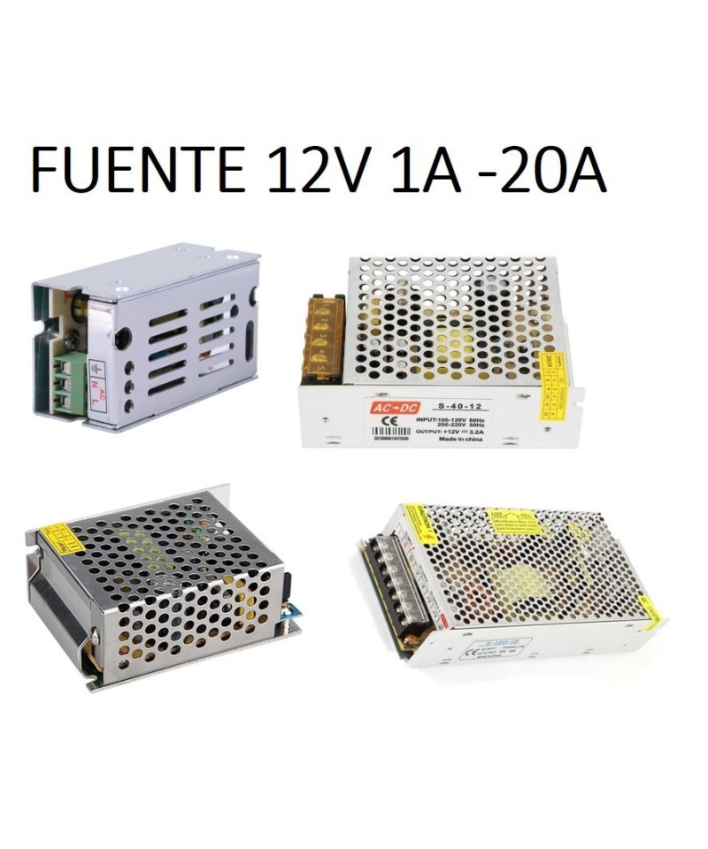 Fuente de energia conmutada 12V 1A-20A