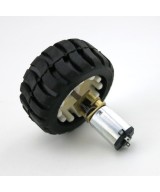 Motor con caja reductora metalica y llanta 6V/12V 100/300RPM