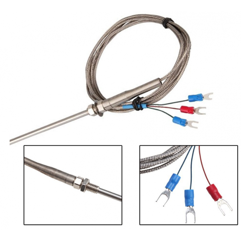 Sonda De Temperatura Termocupla PT100 WZP-291 5x100x2000mm -20 A 450 Grados