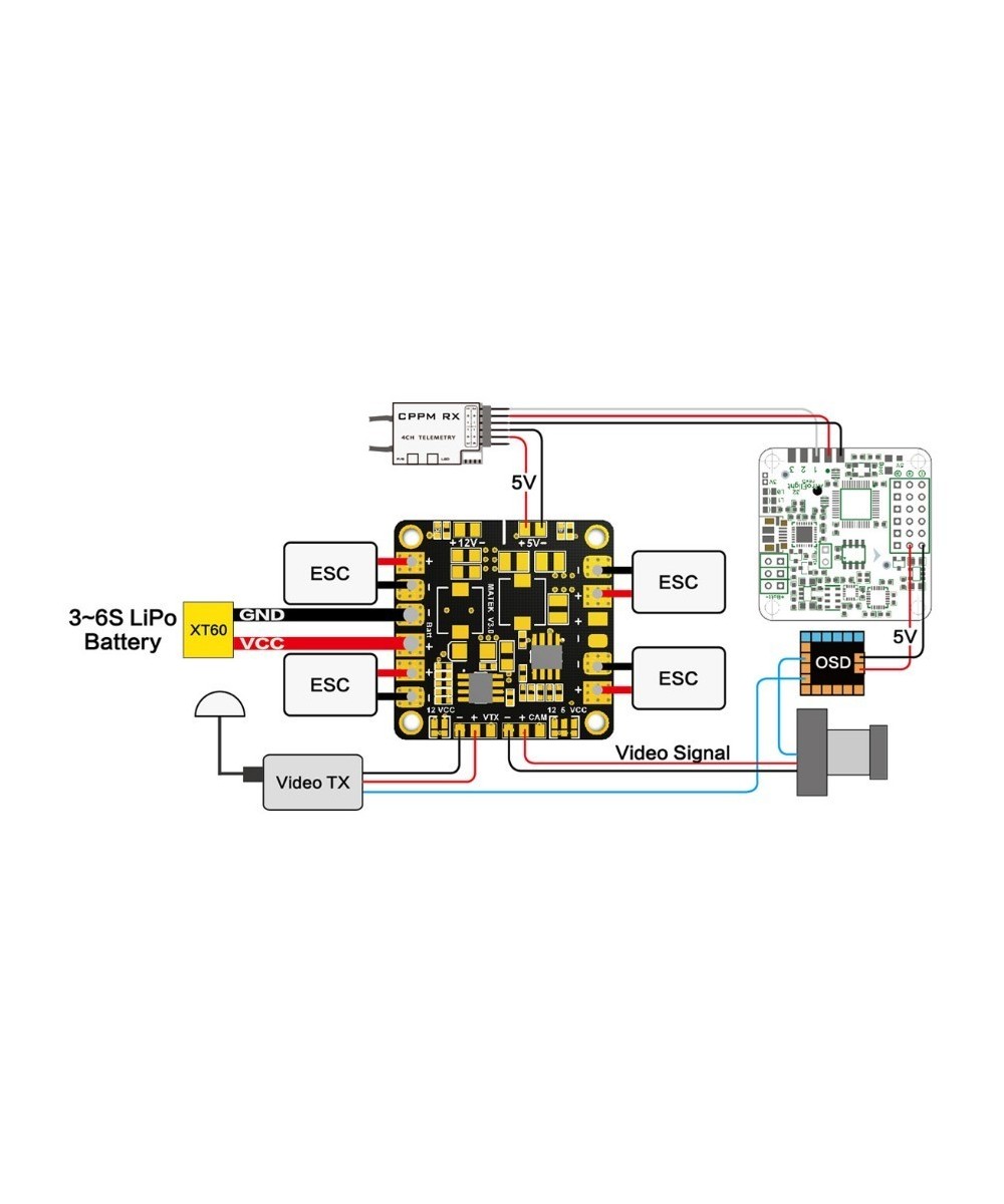 Placa de distribucion de energia para Drone