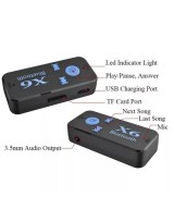Adaptador Bluetooth Auxiliar 3.5mm X6 con Lector TF