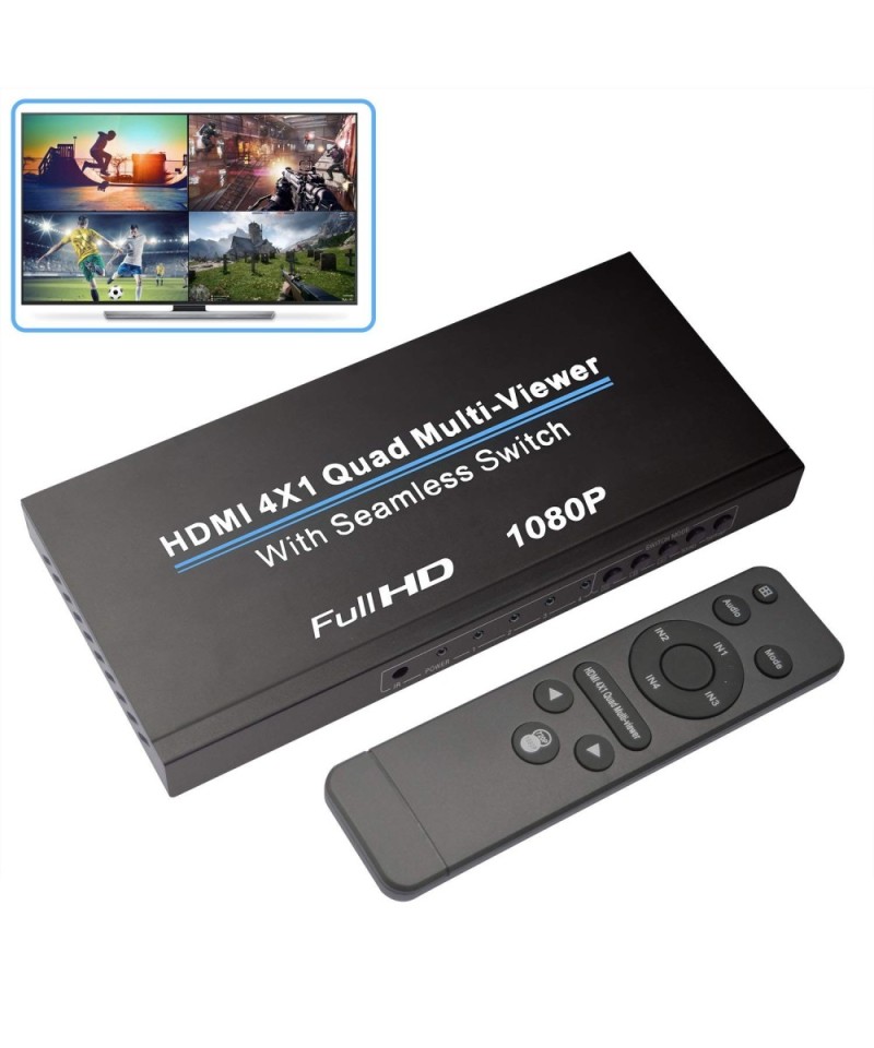 Separador Multipantalla de 4 entradas a 1 salida HDMI