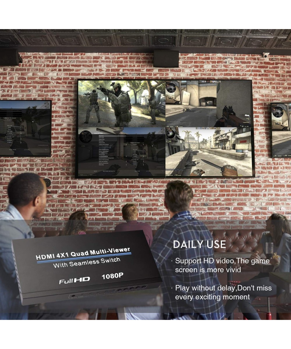 Separador Multipantalla de 4 entradas a 1 salida HDMI