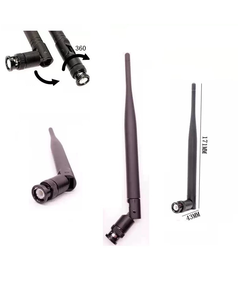 Antena UHF 500-900MHZ conector BNC Macho