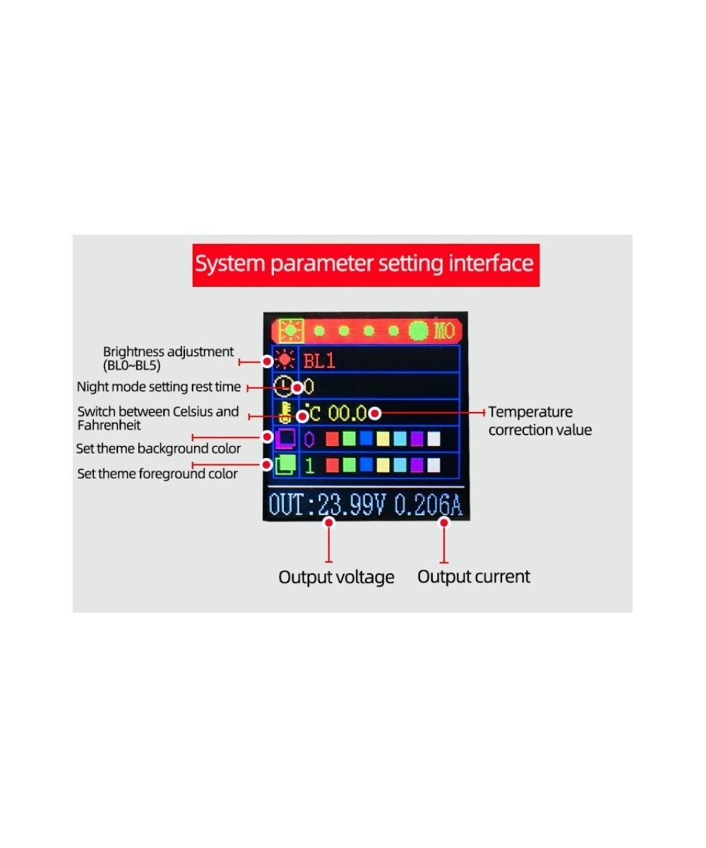 Regulador de voltaje y corriente con pantalla XY-S3580 0.6-36V 5A 80W