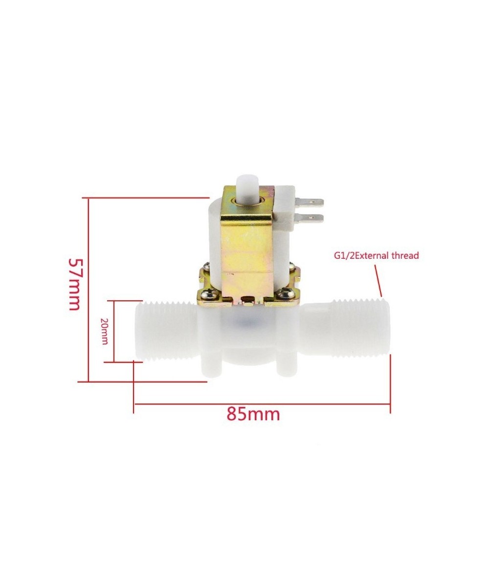 Válvula Electromagnética Solenoide de Plástico 1/2" 12V NC / NO