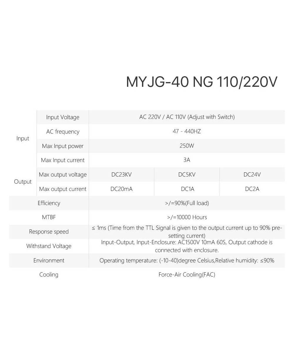 Fuente de Energia para Grabadora y Cortadora Laser 40W CO2