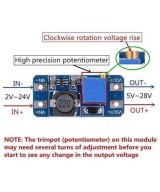 Estabilizador / Regulador Ascendente  de voltaje DC-DC MT3608 Micro USB 2V-24V a 5V-28V 2A