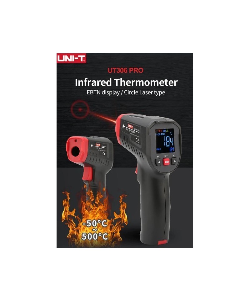 Pistola termica infrarrojo, Termometro Infrarrojo UNI-T UT306C PRO