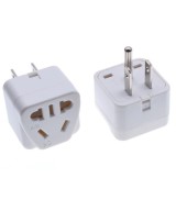 Adaptador de enchufe electrico europeo / asiatico / australiano a americano