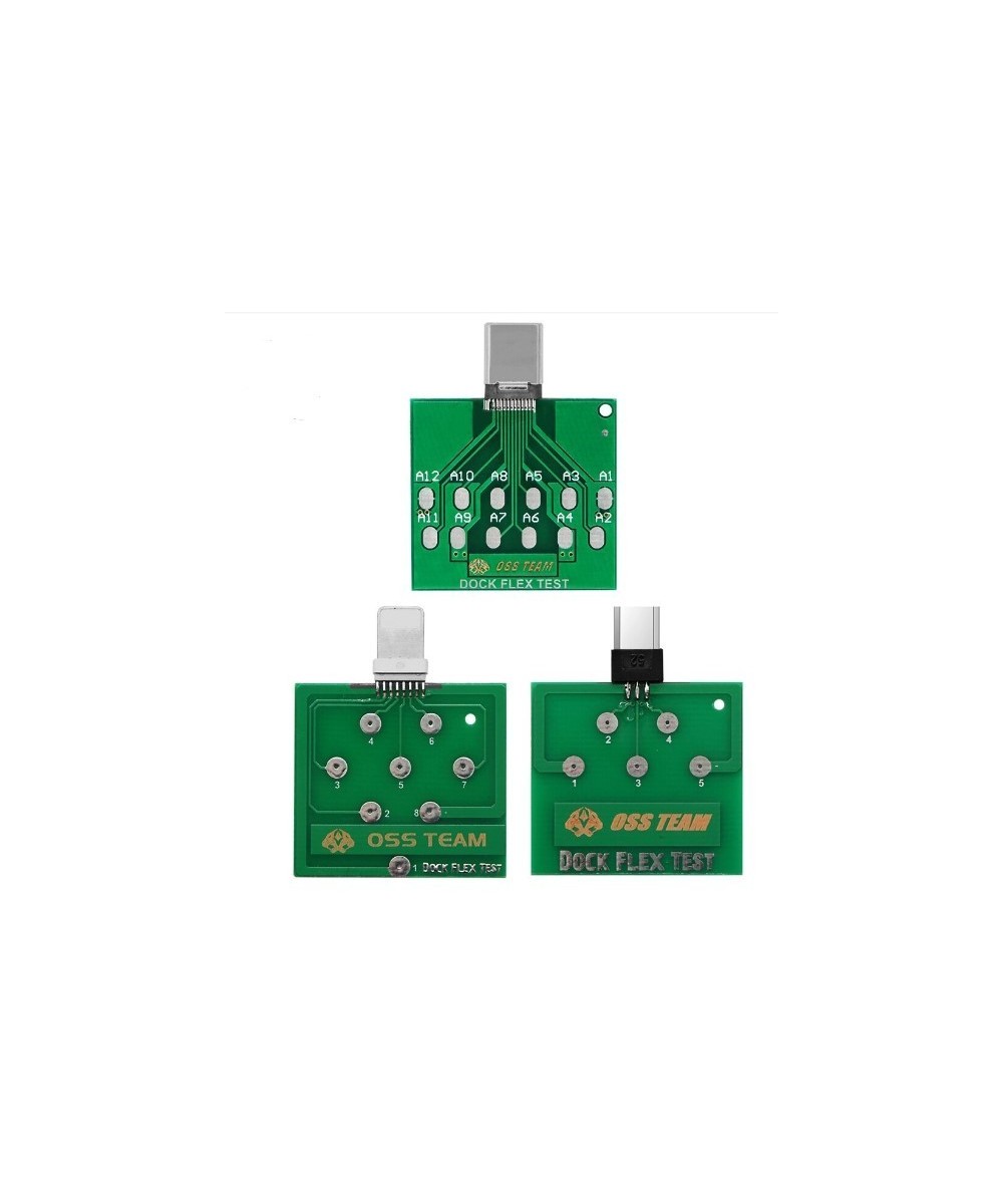 Placa de pruebas para puerto de celular MICRO USB / USB-C / LIGHTNING