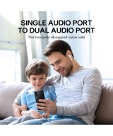 Separador de Audio para 2 Sets de Audifonos