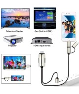 Adaptador USB-C/ Lightning/ MicroUSB a HDMI para Android/ IOS