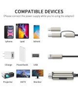 Adaptador USB-C/ Lightning/ MicroUSB a HDMI para Android/ IOS