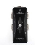 Conmutador de Teclado/Video/Mouse 4 puertos KVM Switch con Cables