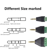 Conector de Audio 3.5mm a Terminal con 2 Tornillos