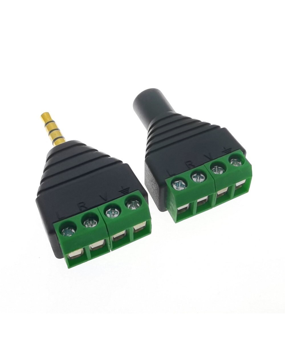 Conector de Audio 3.5mm a Terminal con 4 Tornillos