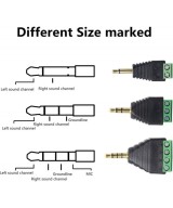 Conector de Audio 3.5mm a Terminal con 3 Tornillos