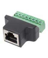 Conector Ethernet RJ45 Cat5/5e con Terminal Tipo Bloque 8 pines