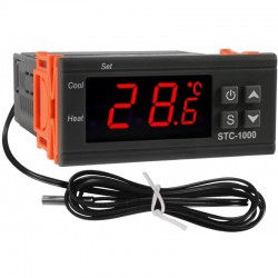 Termostato digital, controlador de temperatura digital, sensor de  temperatura, control de termostato eléctrico 110-220V para acuario,  terrario