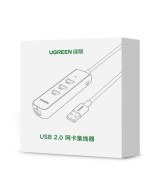 ADAPTADOR HUB DE USB A USB 2.0 Y RJ45 10/100M UGREEN