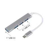 HUB USB-C 3.0 de 4 Puertos USB 3.0