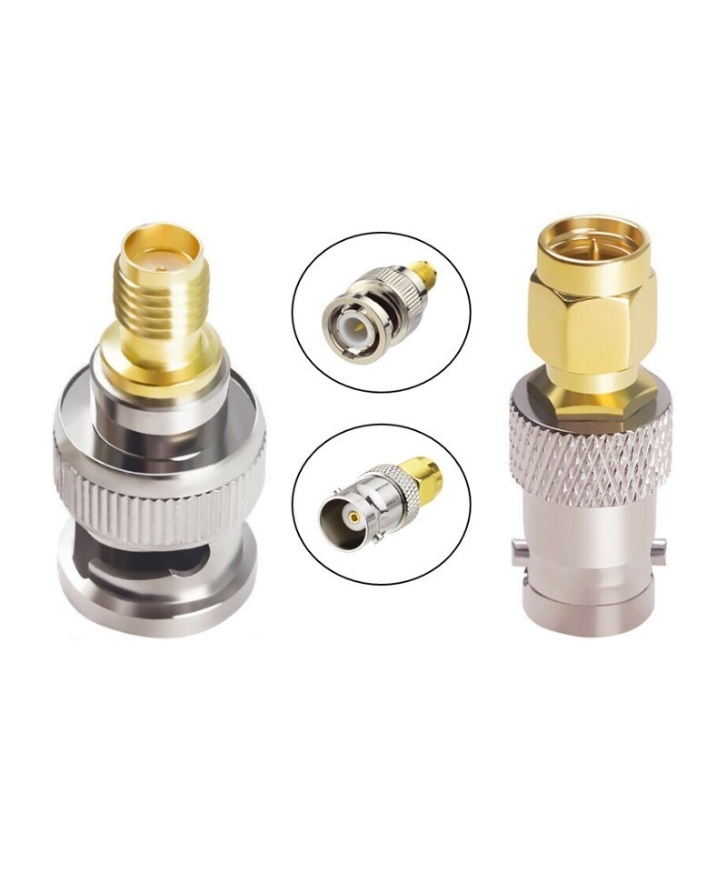 Conectores BNC hembra a SMA macho 2 piezas