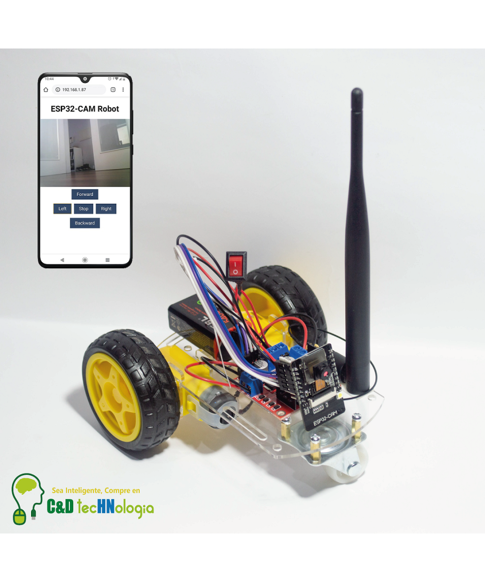 Carrito Robot con Camara ESP-32 WIFI