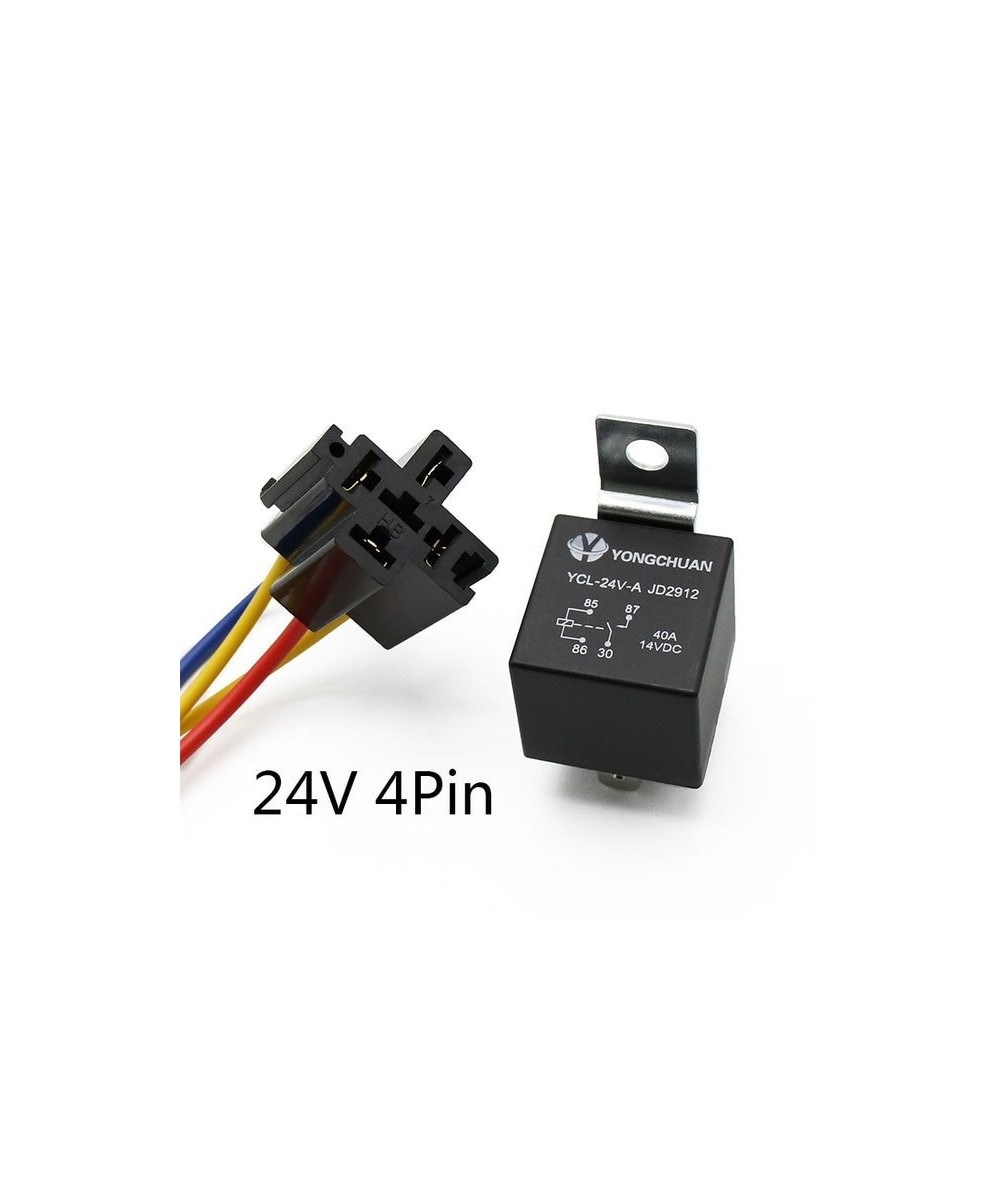 Rele 24V 40A con Zocalo 4 o 5 Pines