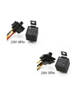 Rele 24V 40A con Zocalo 4 o 5 Pines