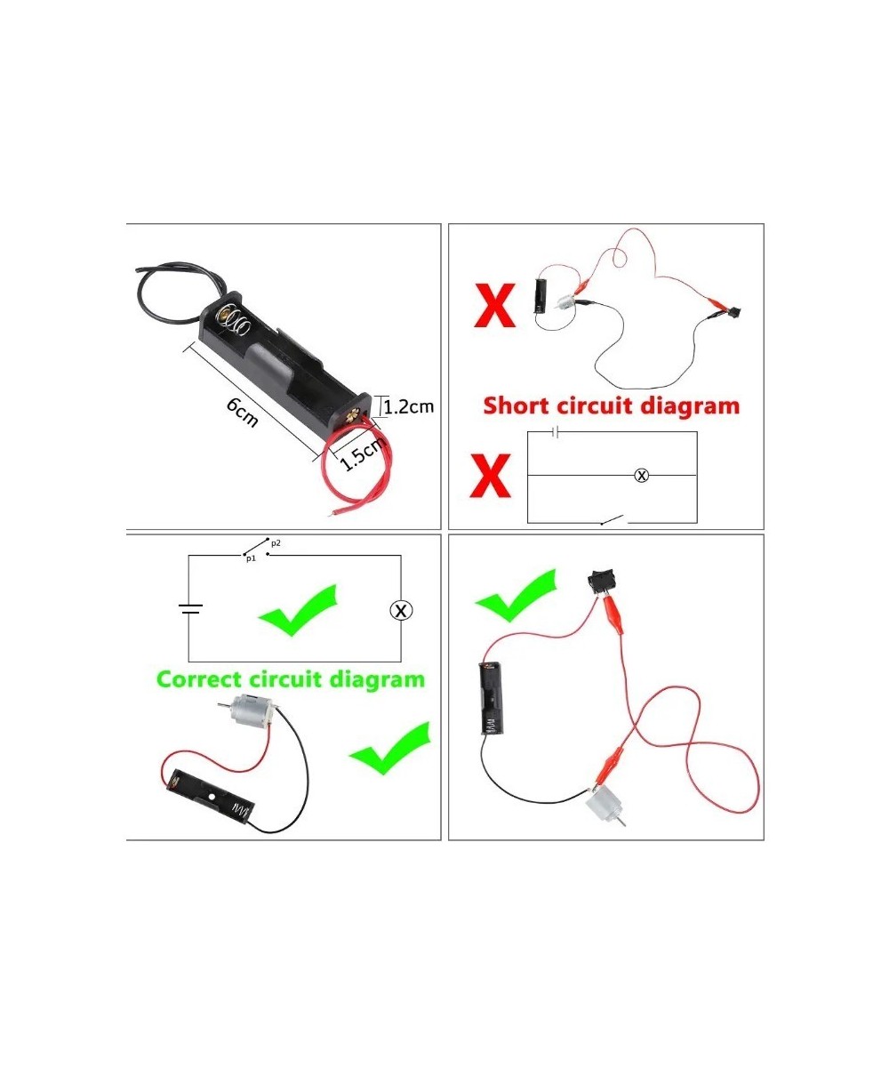 Kit de motor de circuito electrico, experimento cientifico, kit educativo