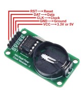 Modulo de reloj tiempo real RTC DS1302 mas batería