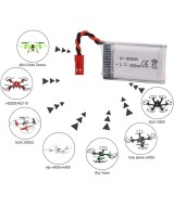 Batería tipo LiPo 3.7V 650mAh para Drone