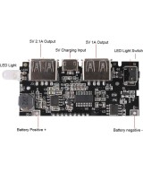 Modulo de Carga USB para Baterias 18650 con Pantalla BMS