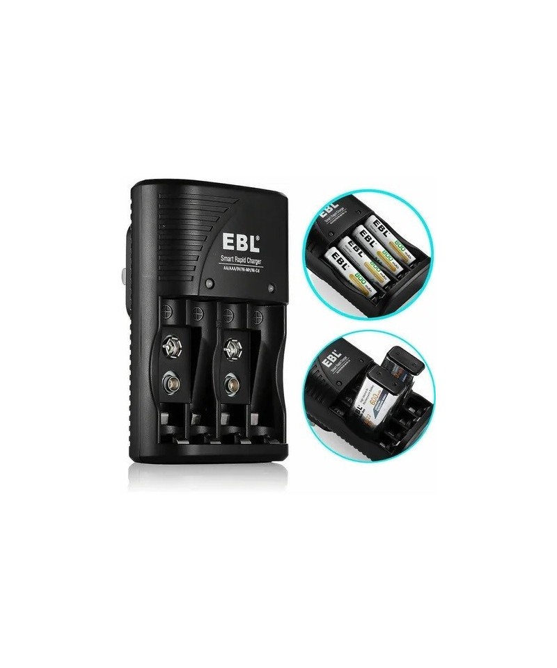 Cargador de Baterias AA/AAA/9V EBL-802