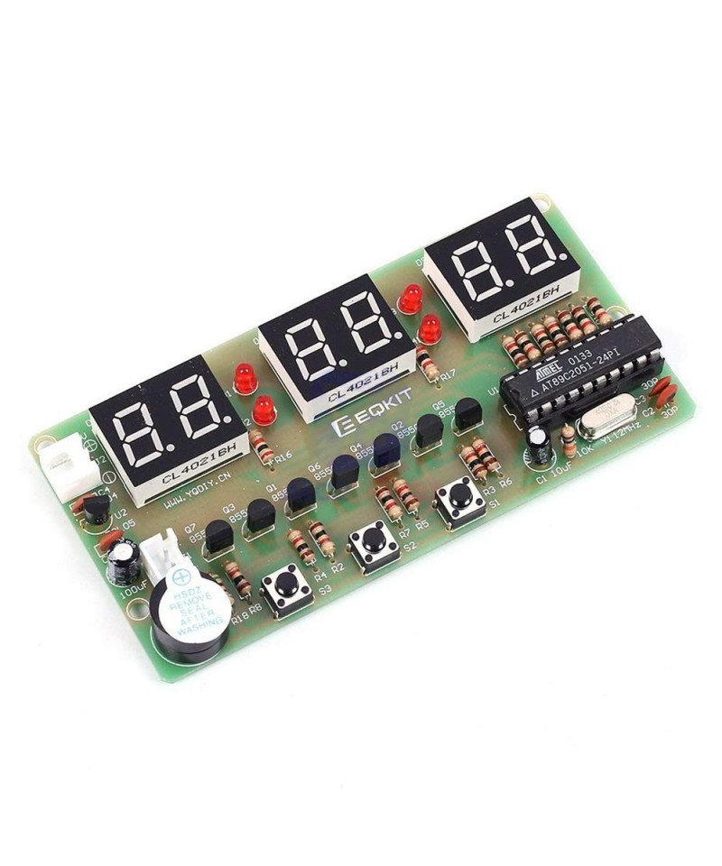 Reloj Digital LED con Display 6Bits AT89C2051 con Alarma (DIY)