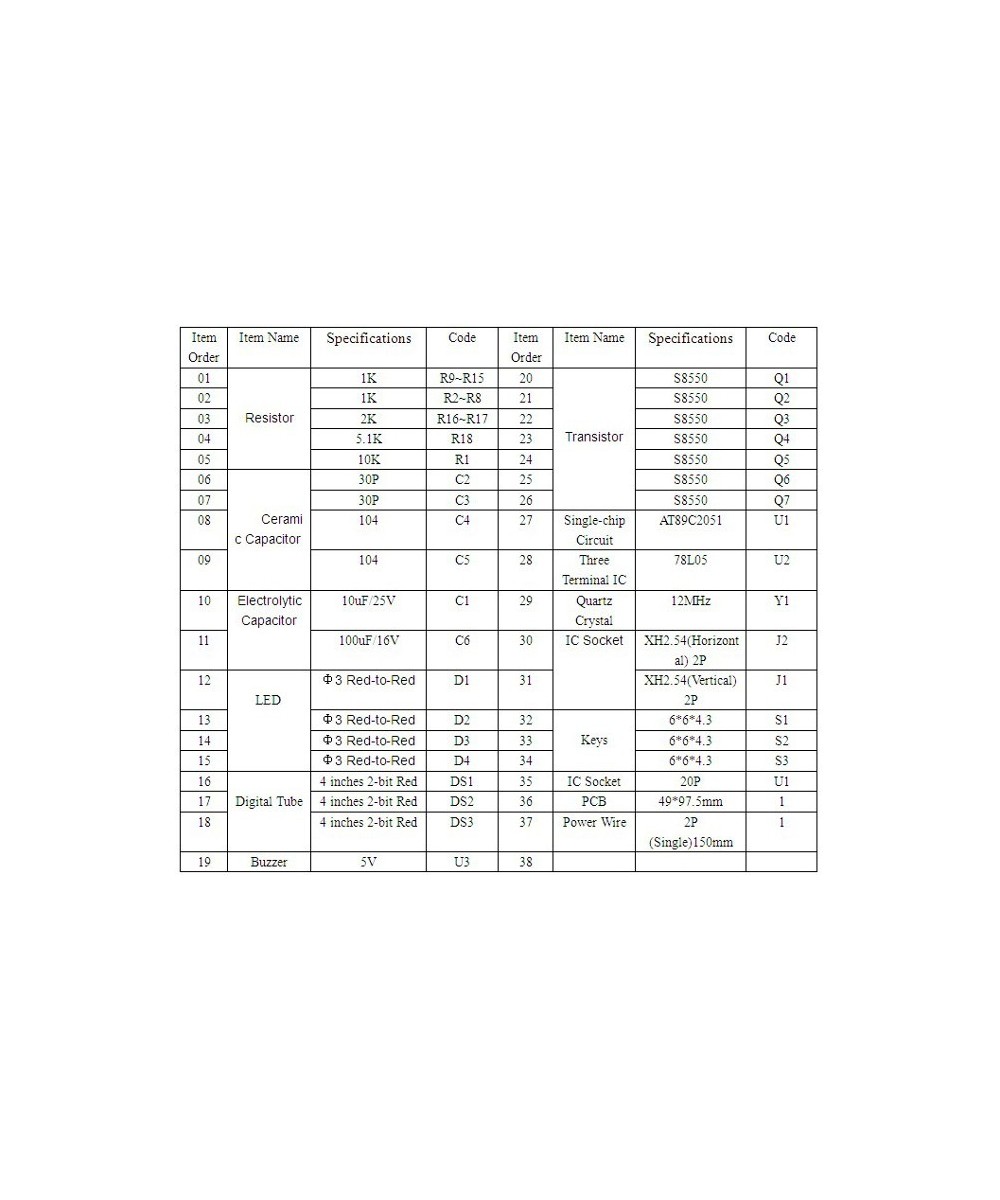 Reloj Digital LED con Display 6Bits AT89C2051 con Alarma (DIY)