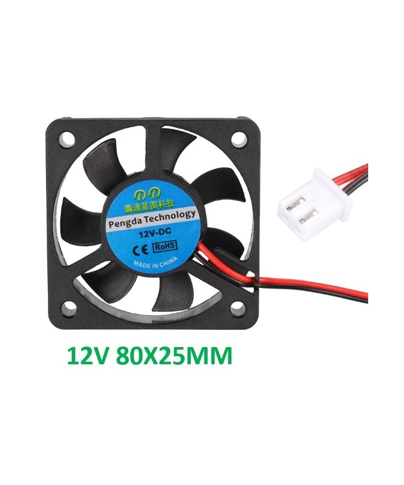 Ventilador plástico de 12V 80x25mm