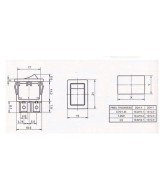 Interruptor de corriente 250V 6A KCD1-104 15x21mm 4 Pines