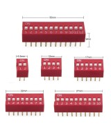 Mini Interruptor de 2/4/6/8/10/12 Posiciones 2.54mm (DIP Switch)