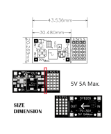 Estabilizador / Regulador descendente de Voltaje 7V-24V a 5V 5A DC-DC MP2482 SY8205