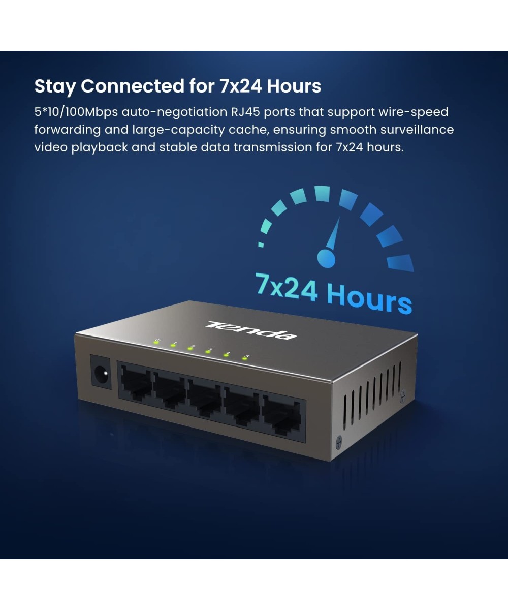 Separador Switch Ethernet 10/100 Mbps 5 / 8 puertos Tenda