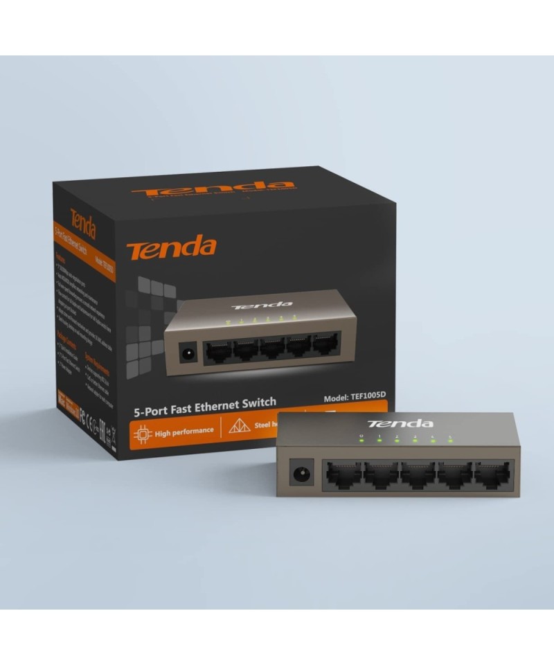 Separador Switch Ethernet 10/100 Mbps 5 / 8 puertos Tenda