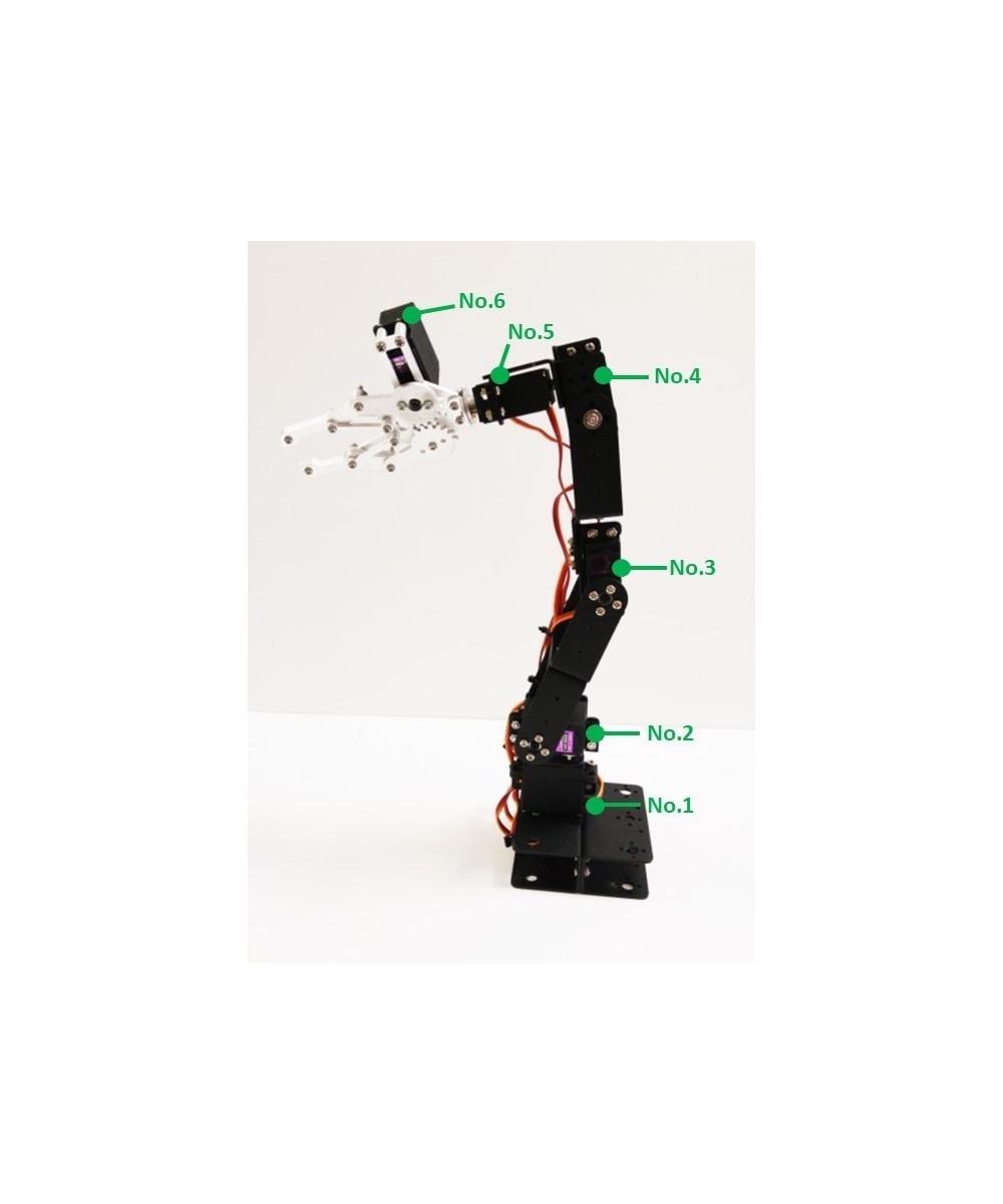 Brazo Robot Mecanico 6DOF Estructura y Electronica (DIY)
