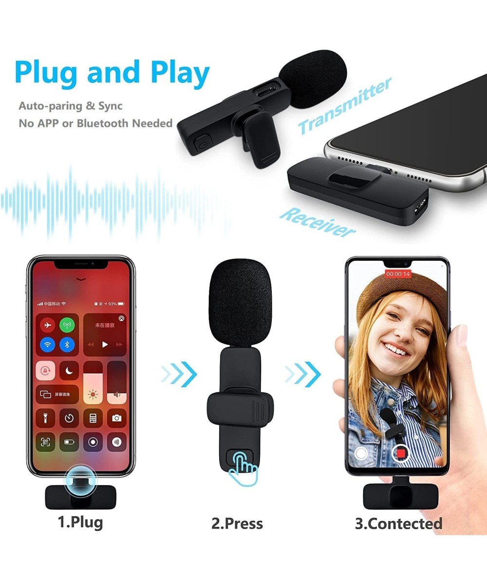 Microfono Lavalier Inalambrico para Celular Tipo USB-C / LIGHTNING