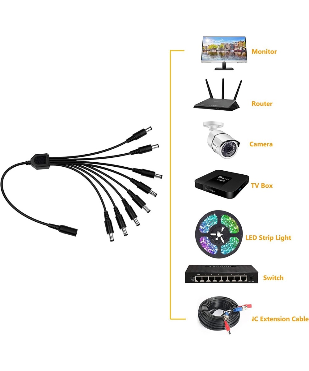 Distribuidor de Energia DC de 1 Entrada Hembra a 8 Salidas Macho