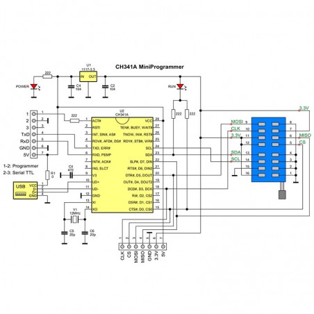 Programador USB CH341 con Base1.8v SPI Flash Sop8 Dip8 W25 Tipo Set #2 ...