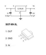 Reguladores de Voltaje SMD 78L05-15 (SOT-89)