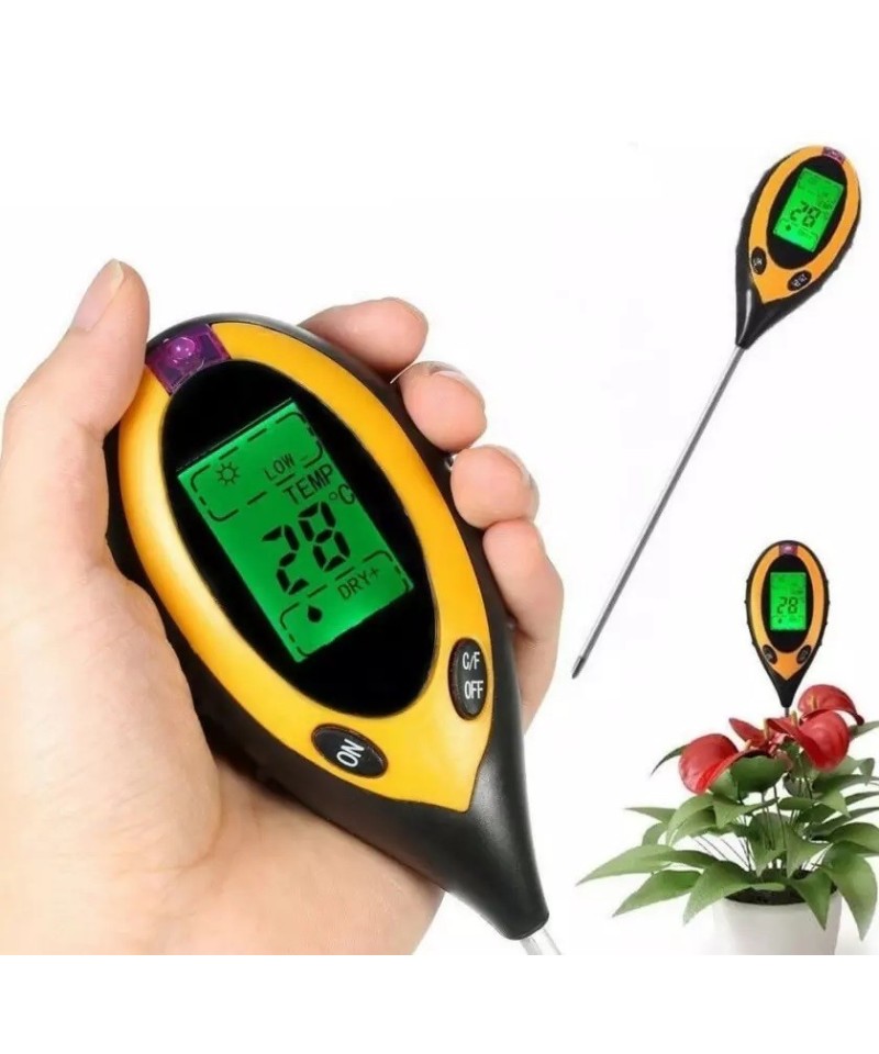 Medidor de PH/Temperatura de Suelo 4 en 1