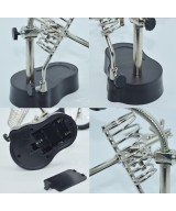 Lupa con Pinzas Sujetadoras y Luz LED TE-801